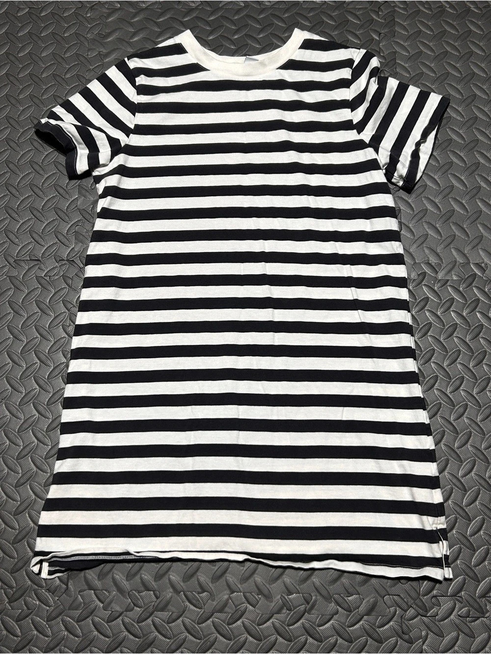 Old Navy Striped Black and White Cotton Dress